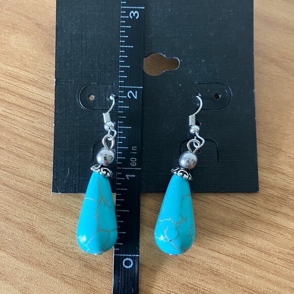 Turquoise Drop Earrings - Picture 4 of 5